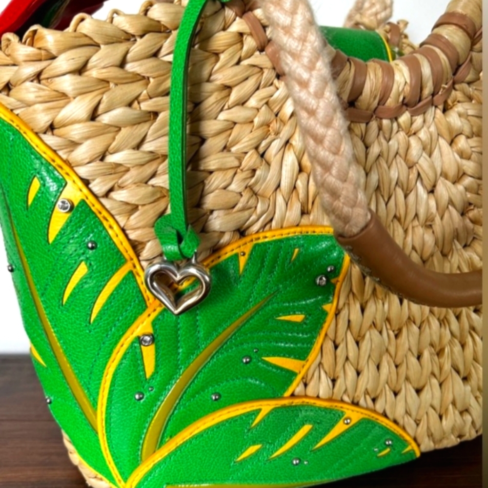 Brighton Summer Straw Handbag Tote NWOT - Picture 12 of 14